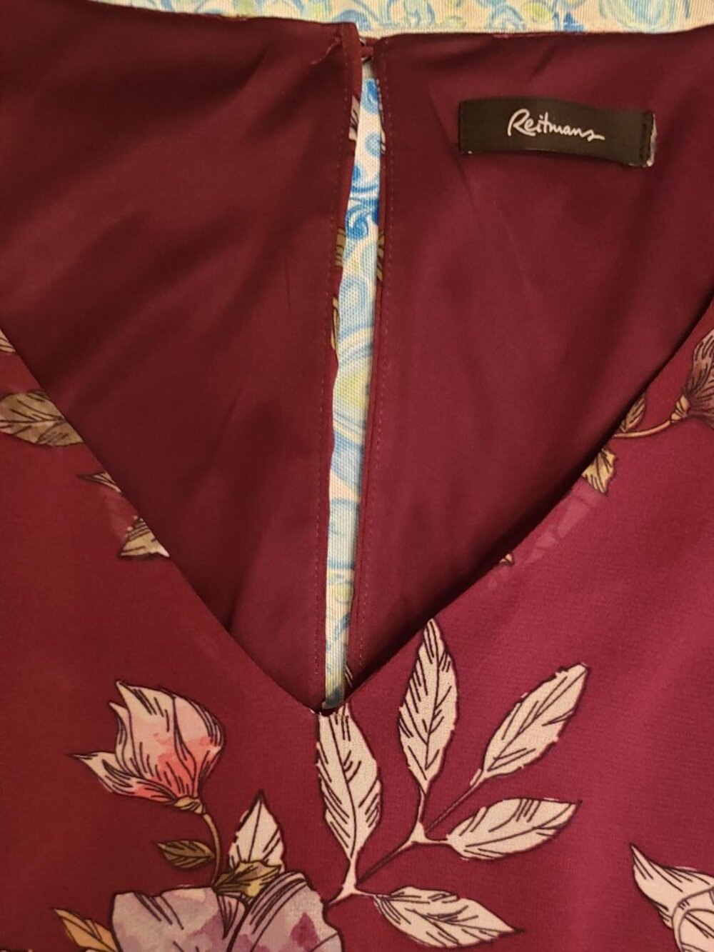 Reitmans V Neck Dress Long Sleeve and the size is large
